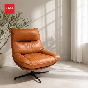 Ghế thư giãn bọc da bò xoay 360 độ - GT49
