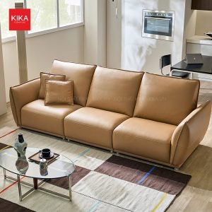 Ghế sofa văng bọc da sang trọng và tinh tế cho phòng khách – SF418