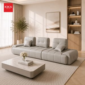 Sofa da Microfiber cao cấp tựa lưng di động - SF427