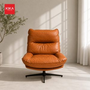 Ghế thư giãn bọc da bò xoay 360 độ - GT49