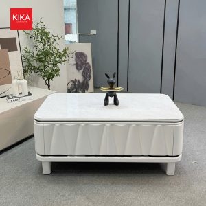 Bàn trà nhập khẩu khung gỗ sơn bệt cao cấp - BT335