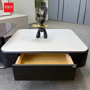 Bàn trà nhập khẩu đá công nghệ vân sần - BA337