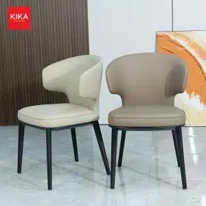Ghế ăn khung gỗ sồi Nga bọc da microfiber – GA207